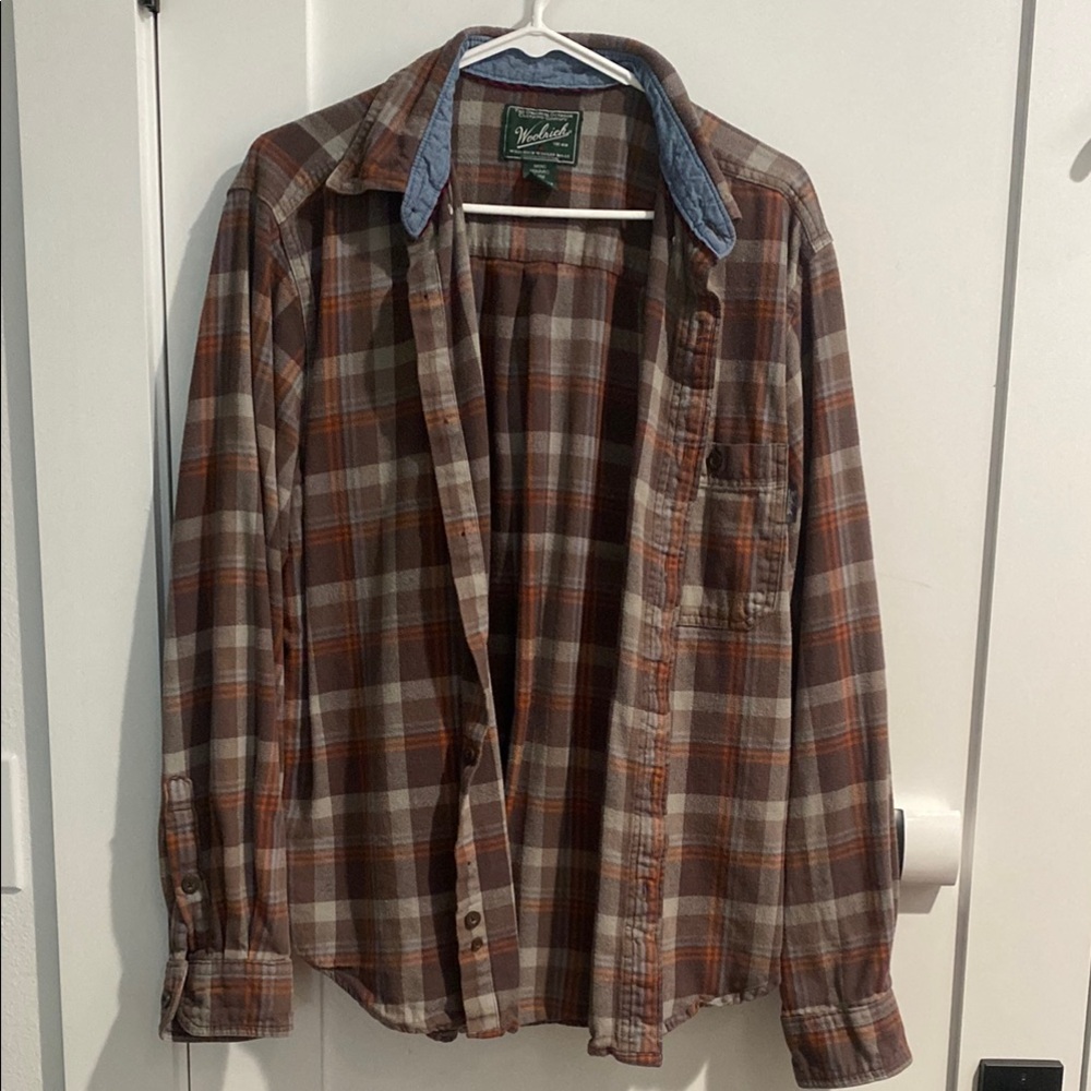 Plaid Button-Up Shirt